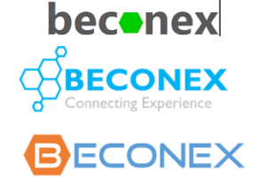 Evolution of the BECONEX logo.
