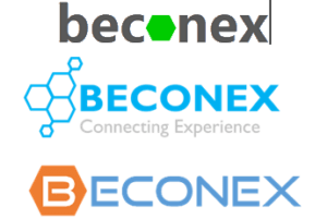 Evolution of the BECONEX logo.